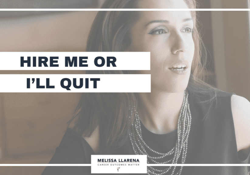 Youtube Melissa LlarenHire me or I’ll quit [Facebook LIVE Episode #25- Round One Interview wHR]