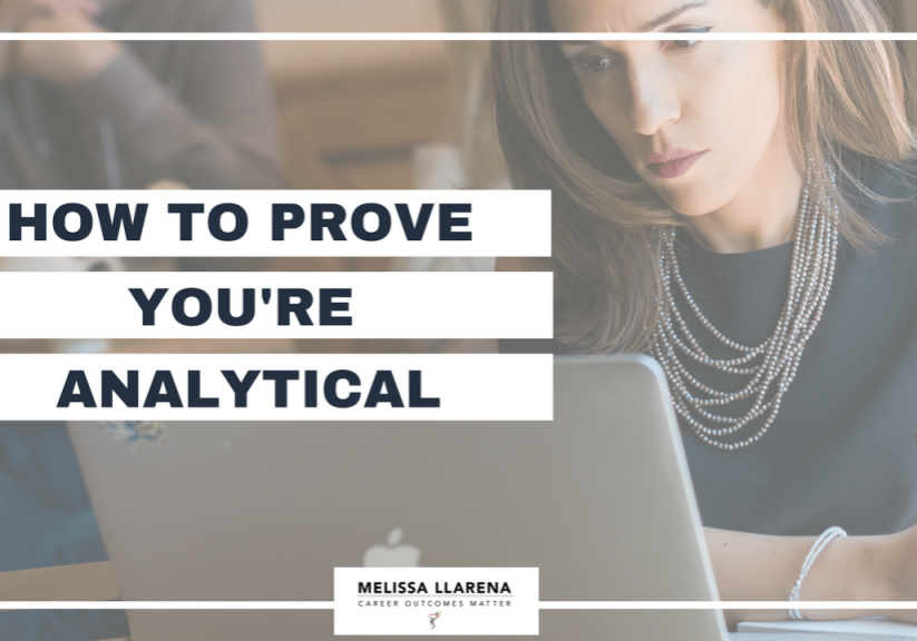 Youtube Melissa Llarena How to prove youre analytical
